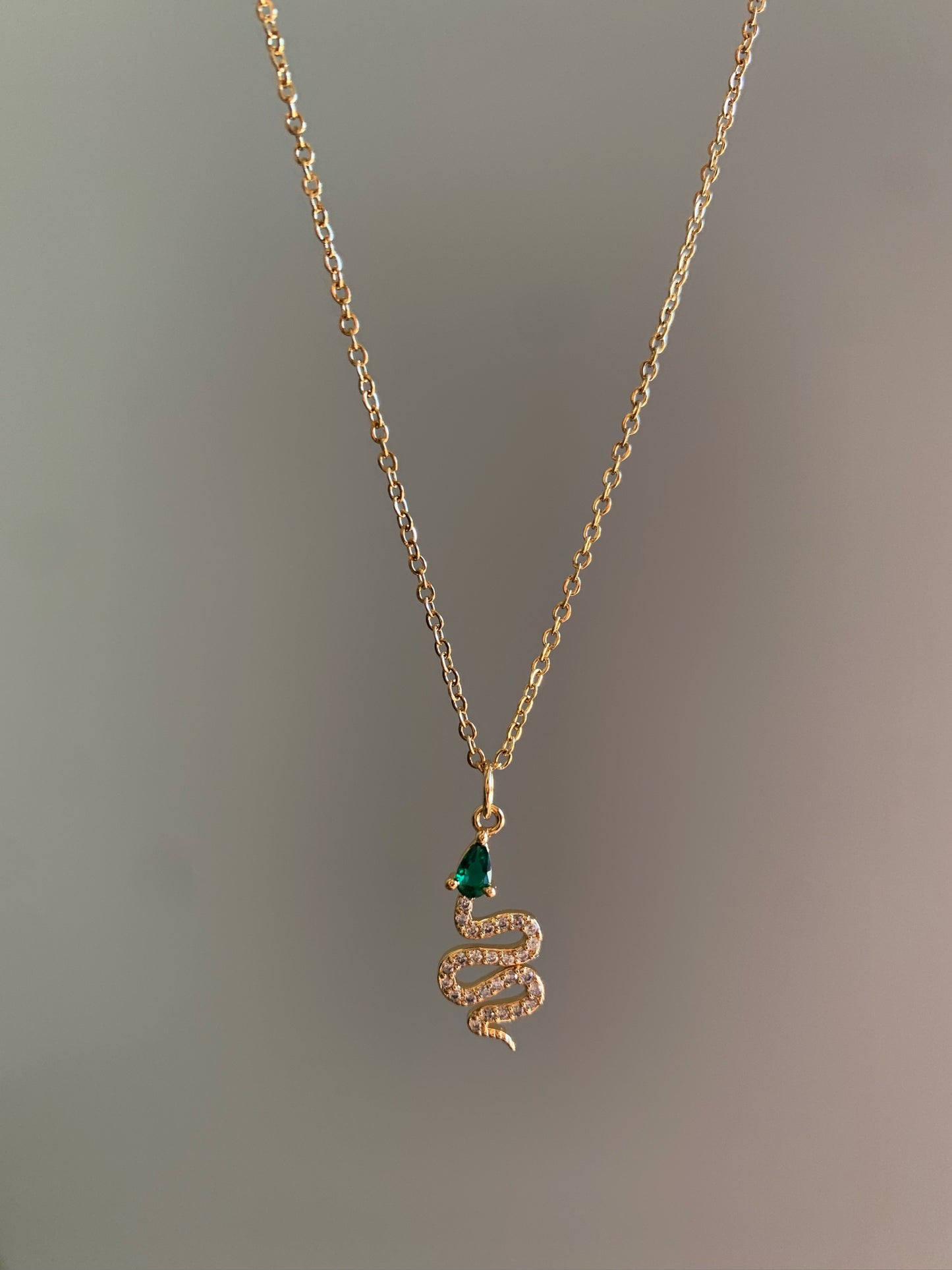 Emerald Snake Necklace