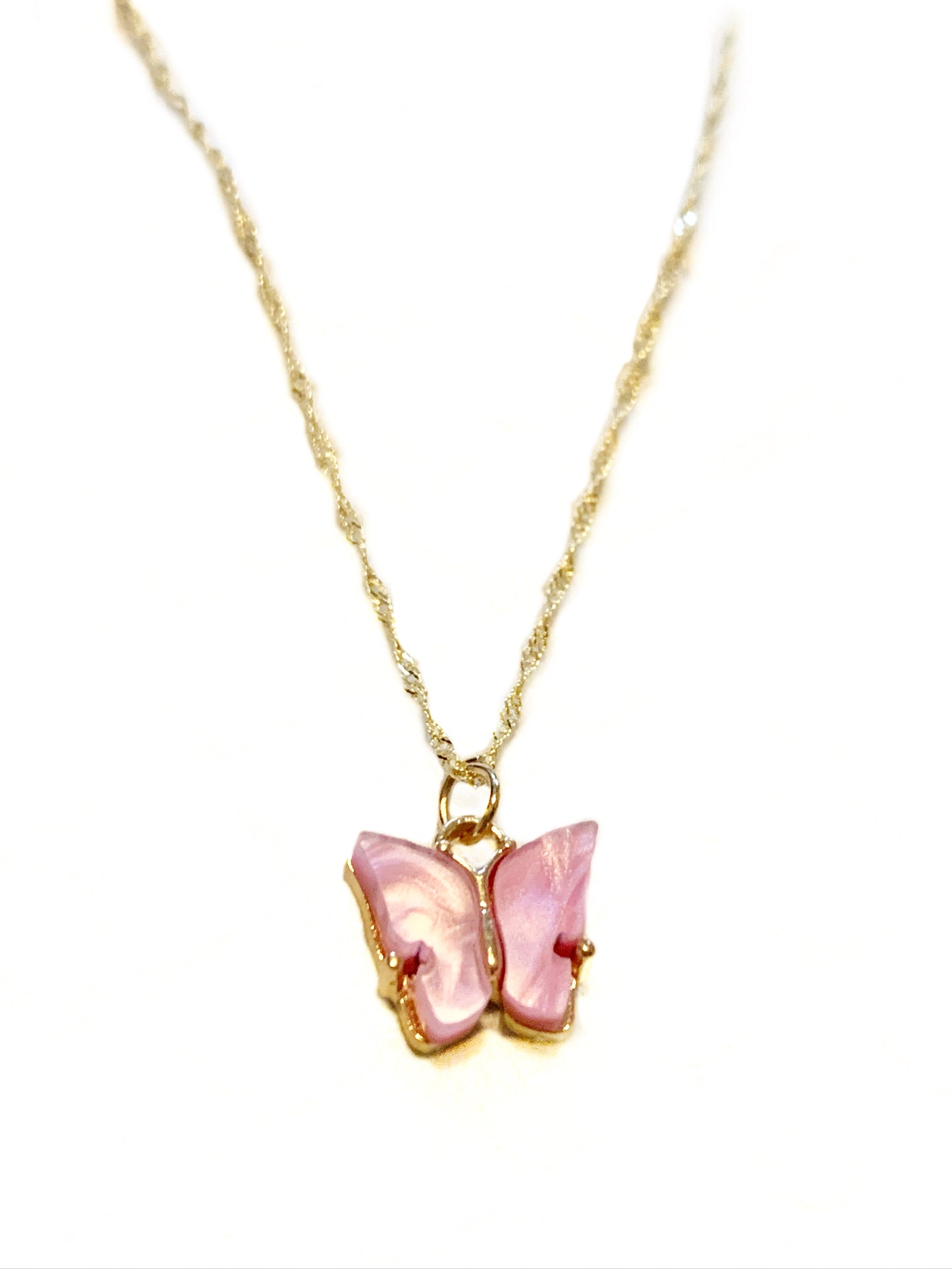 Pink Mariposa Necklace