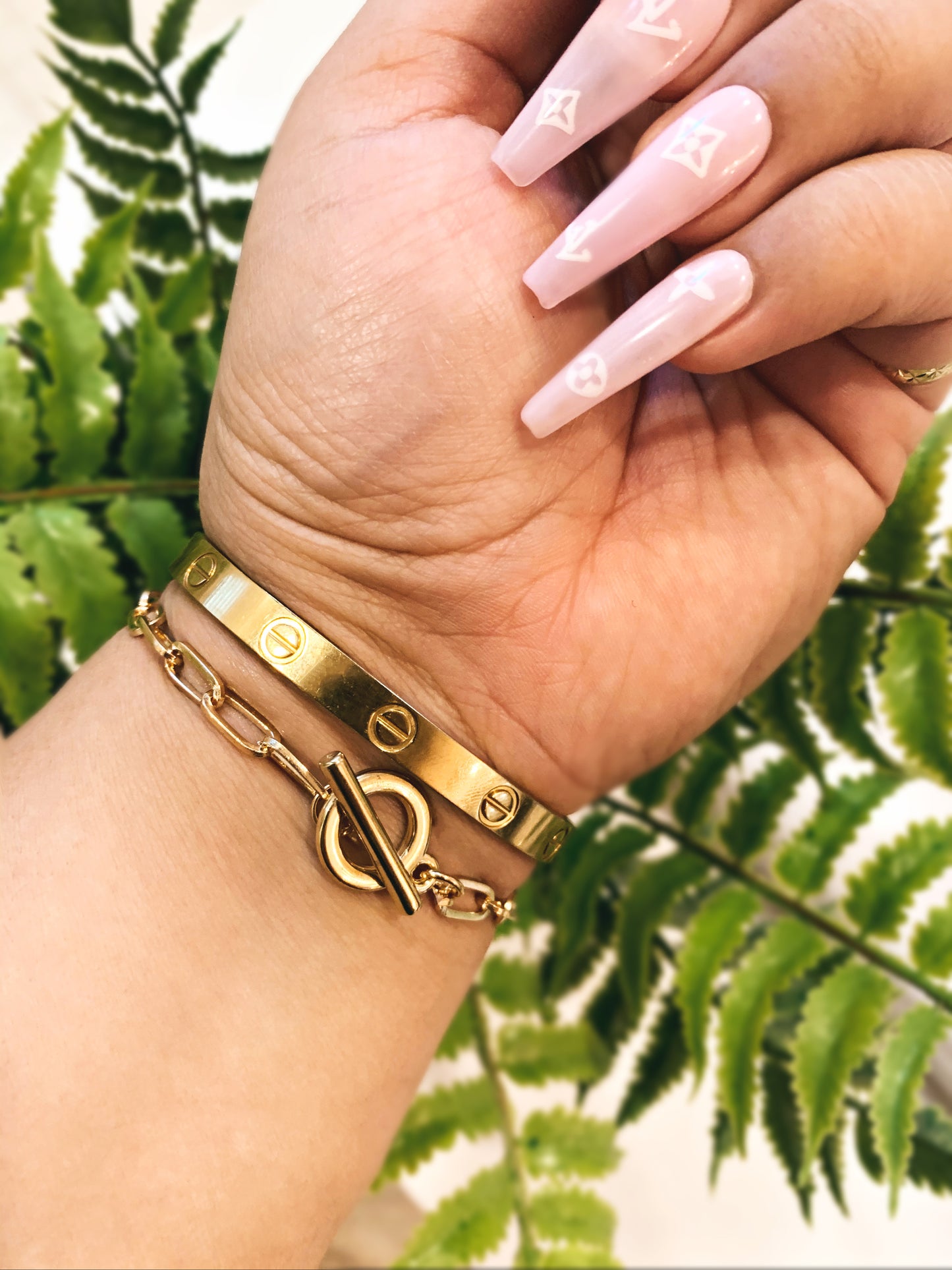 Gold OT Buckle Bracelet