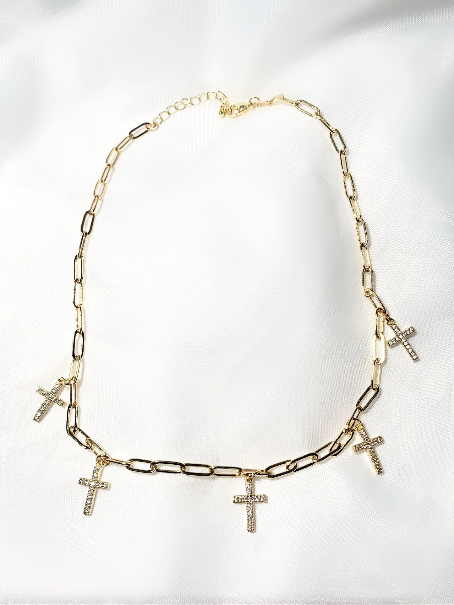 Gold Multi Cross Choker