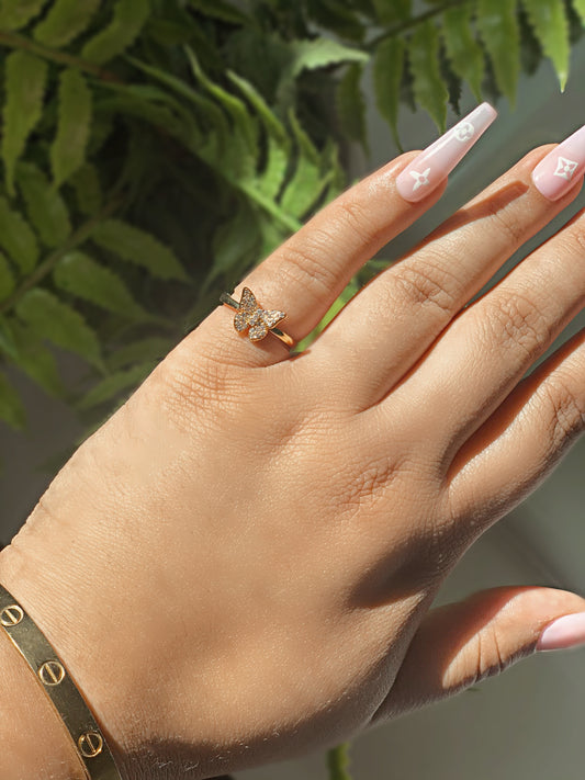 Gold Mariposa Ring