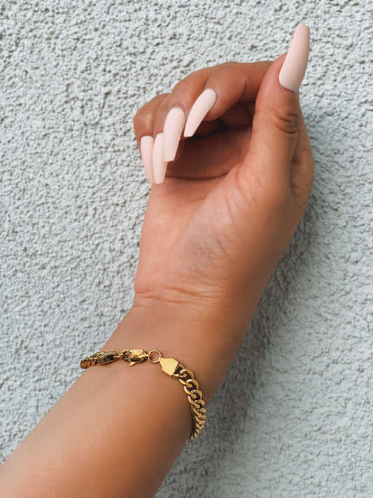 Gold Cuban Link Bracelet