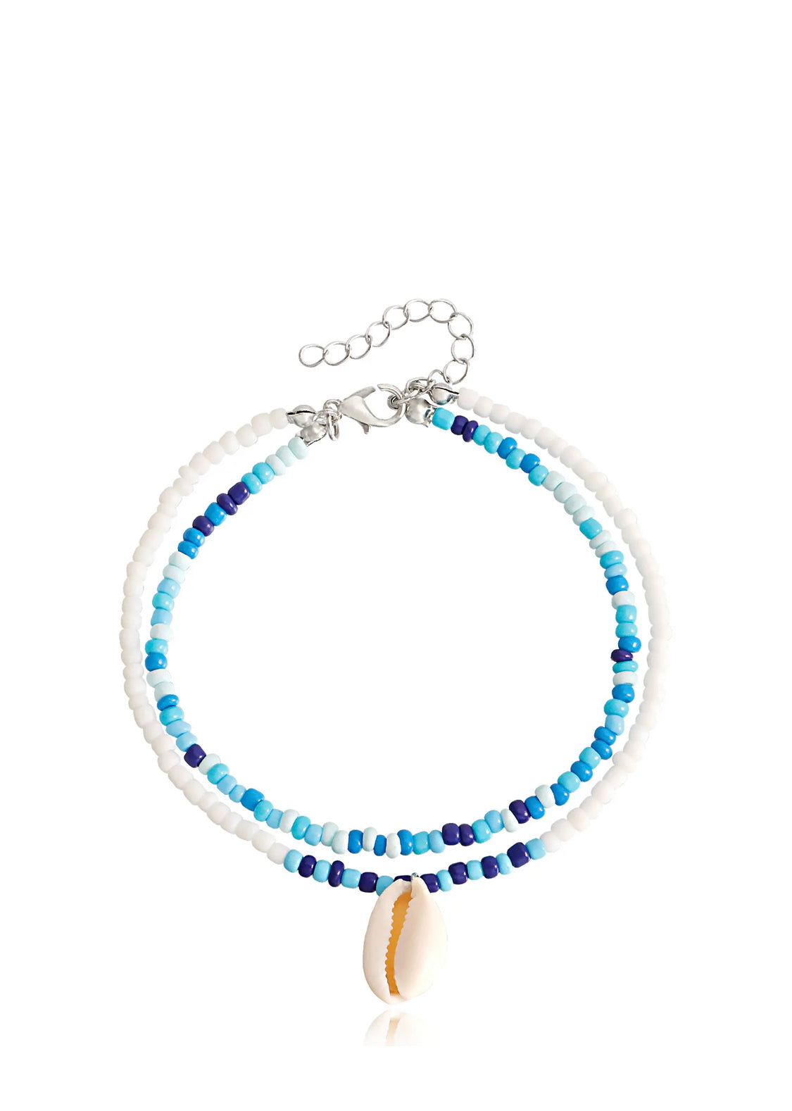 Blue Bohemian Shell Anklet