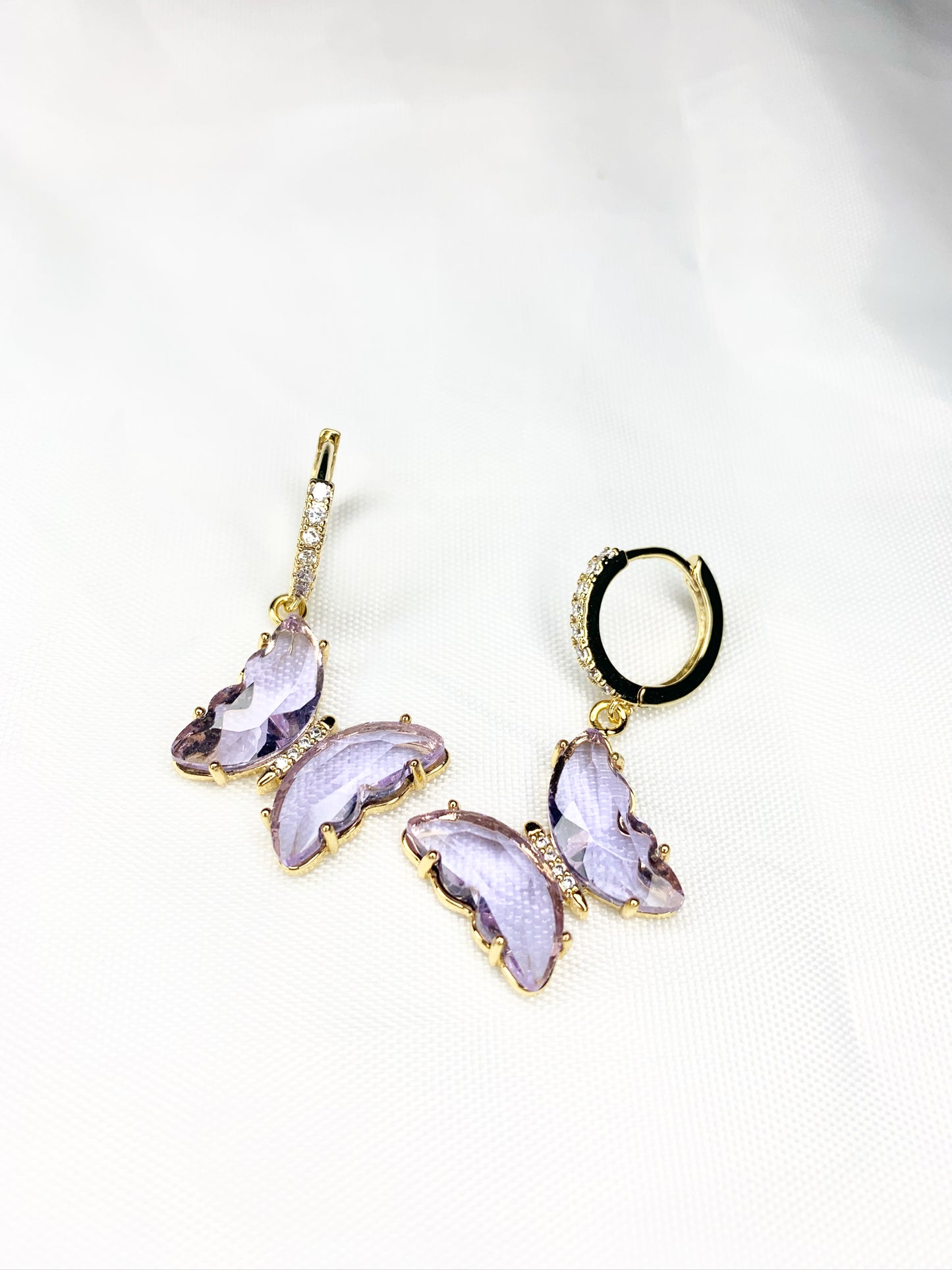 Lavender Butterfly Earrings