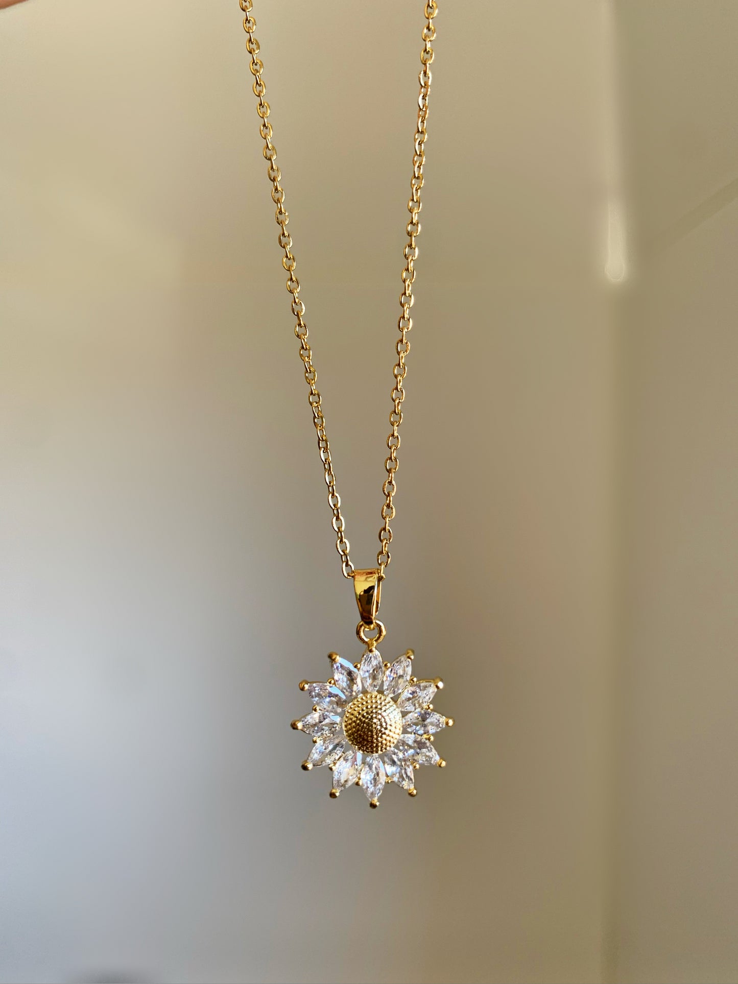 Gold Sunflower Necklace