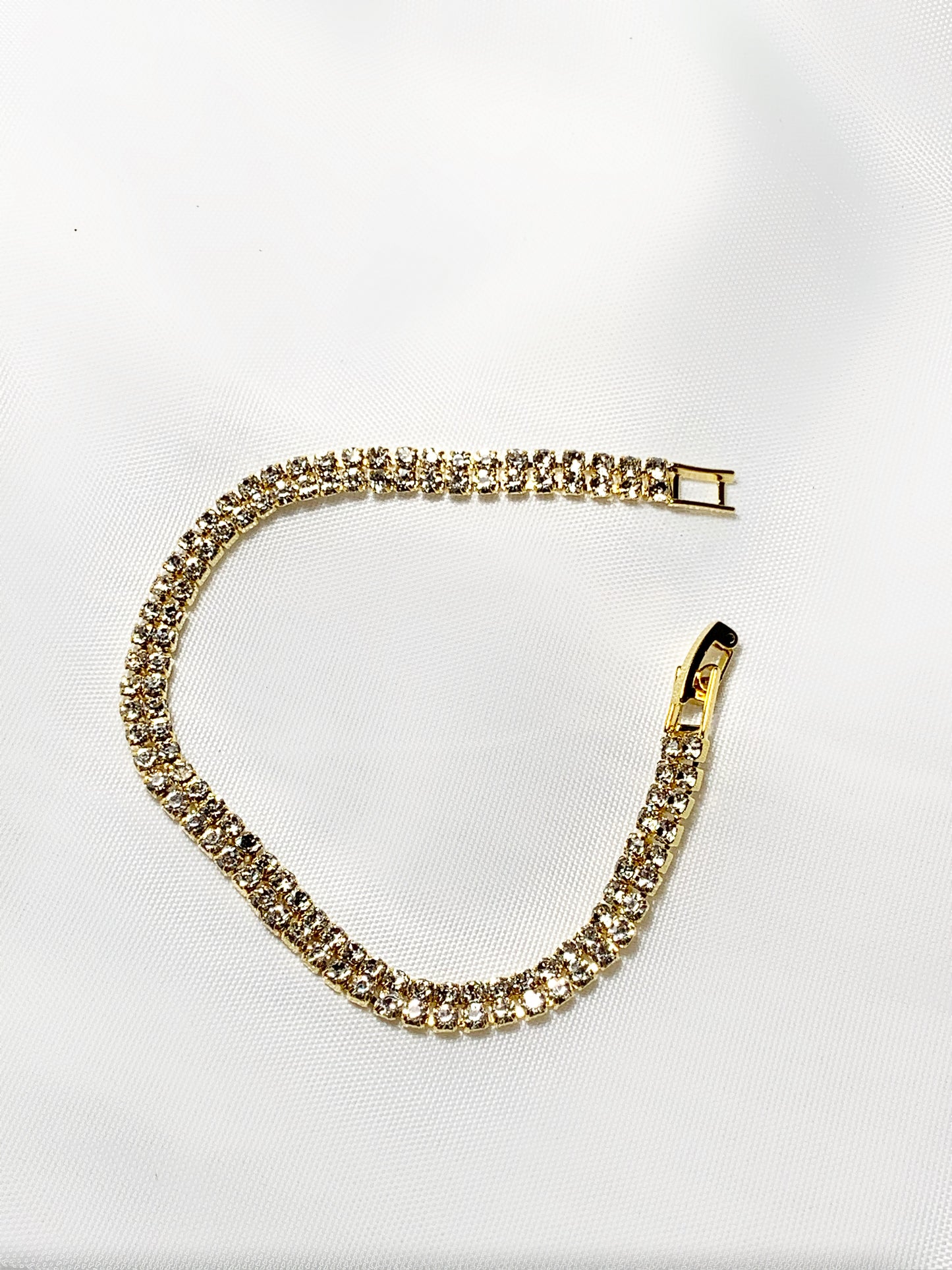 Gold Double Layered Tennis Bracelet