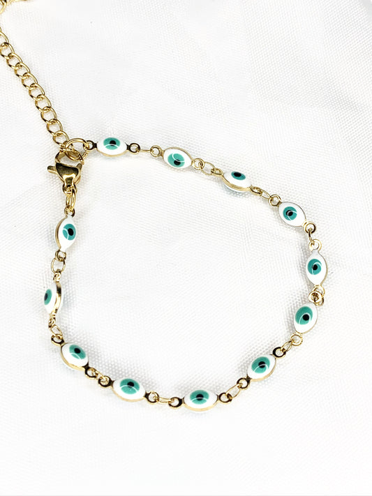 Green Evil Eye Bracelet