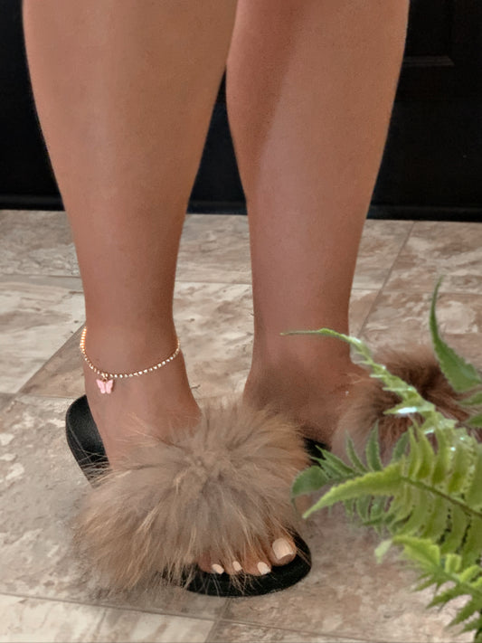 Pink Mariposa Anklet