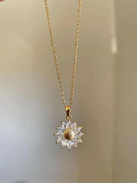Gold Sunflower Necklace