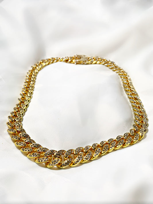 Gold Iced Cuban Link Chain