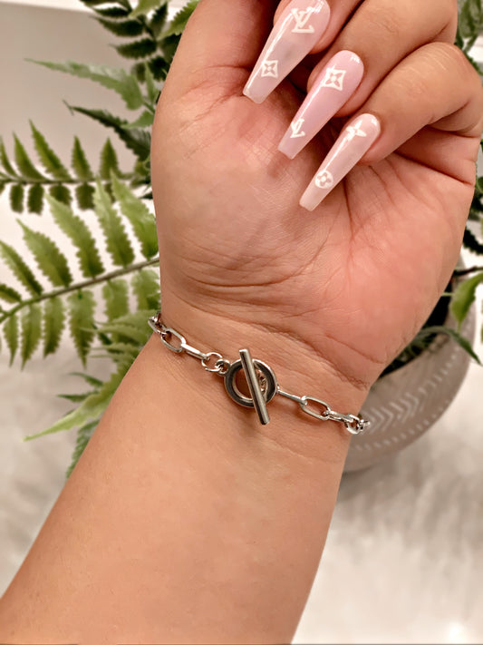 Silver OT Buckle Bracelet